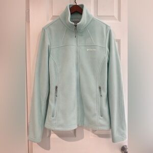 Columbia Soft Mint Full Zip Fleece Jacket Women’s Large – Like New